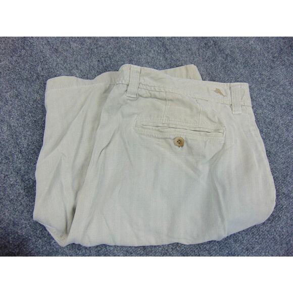 Tommy Bahama Shorts Mens 38 Beige Tan Linen Blend Flat Front Casual Relaxed - Picture 1 of 9